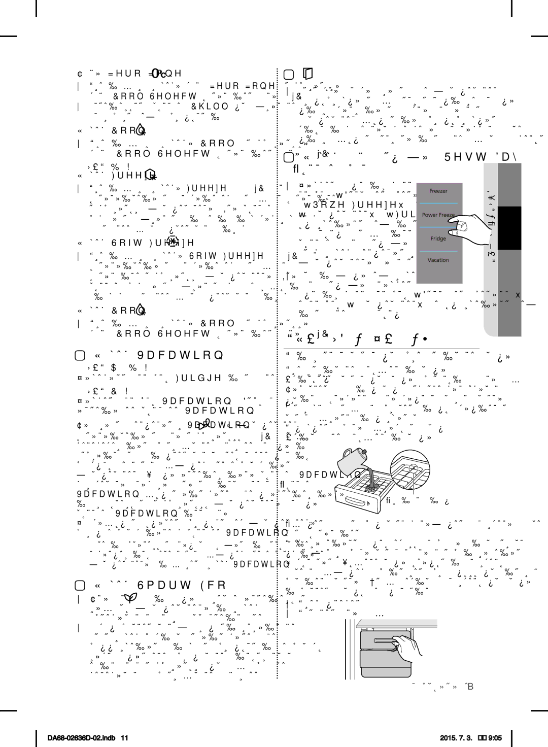 Samsung RT5962DTBWW/ML manual Приготовление Льда, Режим Vacation, Режим Smart Eco, Режим День отдыха Rest Day Функция покоя 