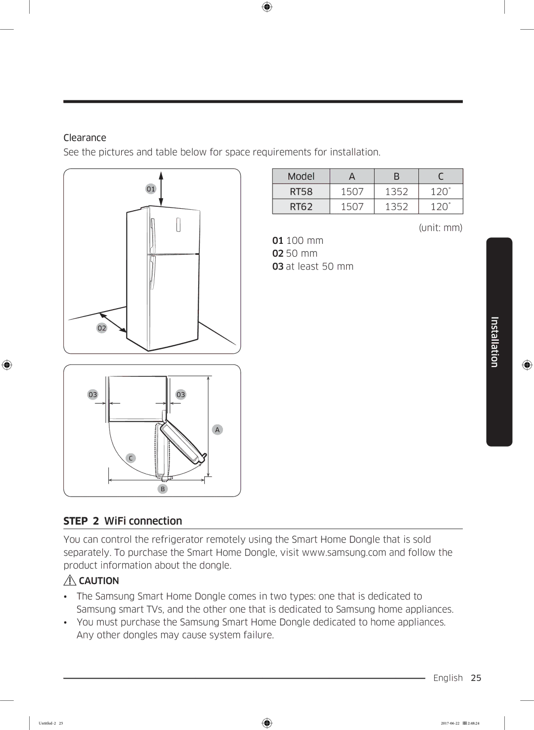 Samsung RT58K7030WW/ZA, RT62K7110SL/SG, RT62K7030WW/ZA, RT62K7050SL/ZA, RT58K7050SL/ZA, RT62K7050BS/ZA manual WiFi connection 