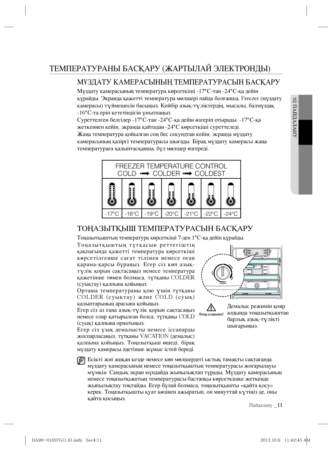 Samsung RT72SBSM1/BWT, RT72SASW1/TAC Температураны Басқару Жартылай Электронды, Мұздату Камерасының Температурасын Басқару 