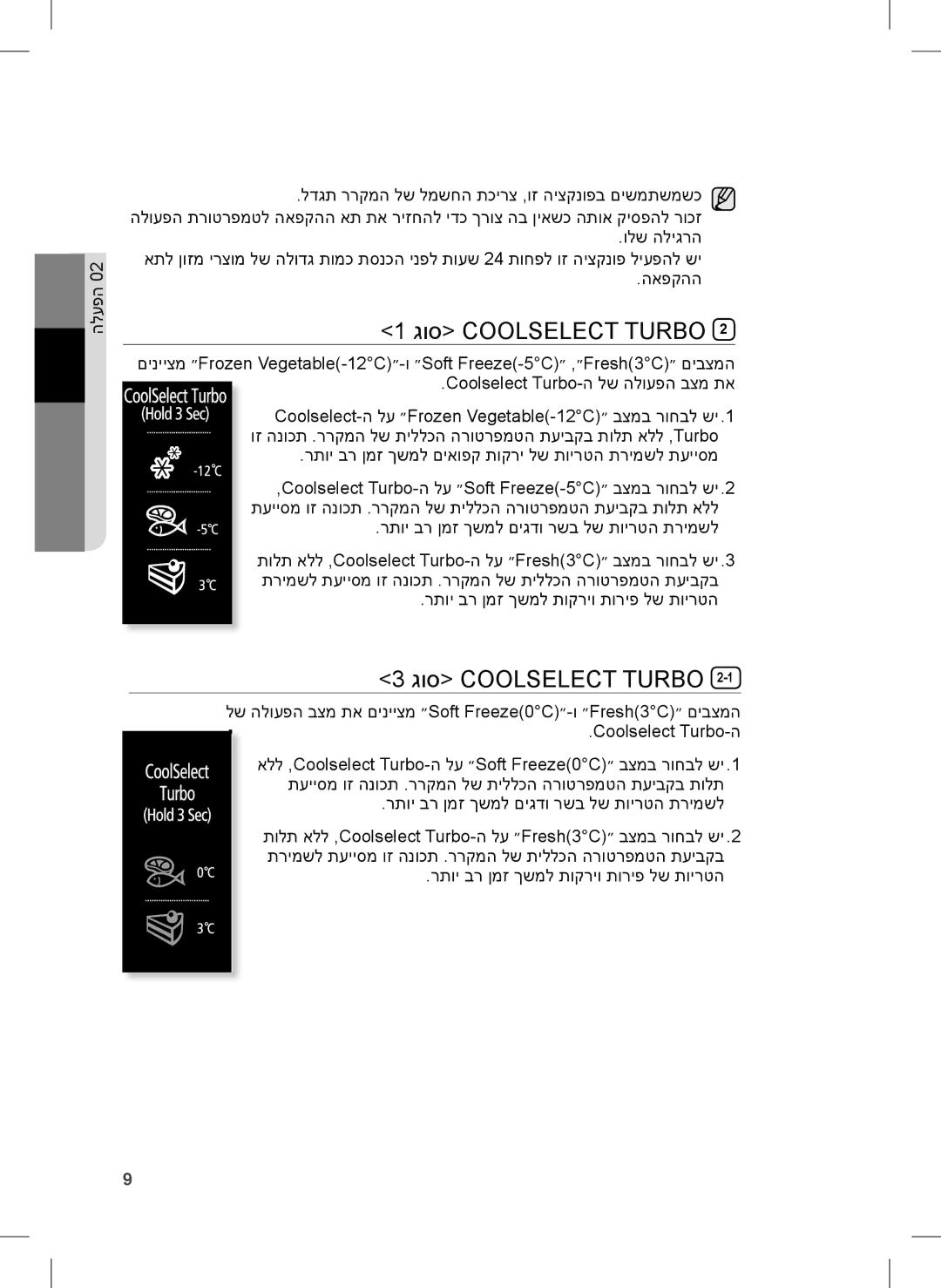 Samsung RT77BBTS1/SML manual גוס CoolSElECt tURBo 