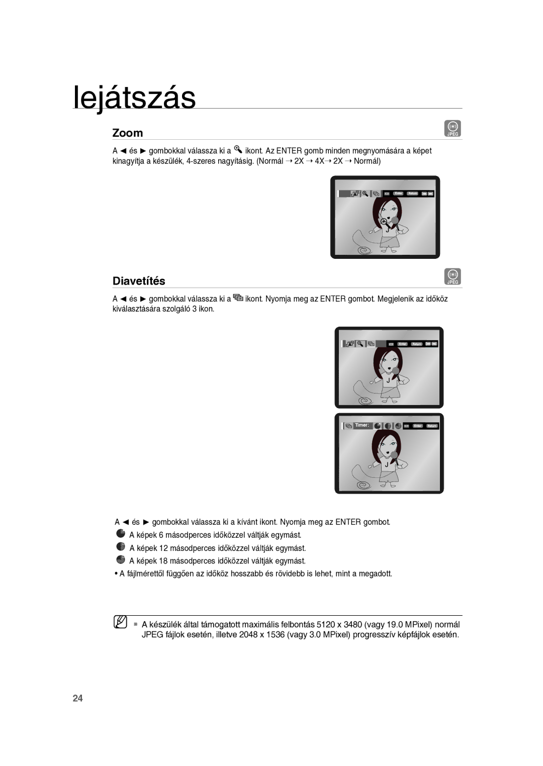 Samsung RTS-E10T/EDC manual Zoom, Diavetítés 