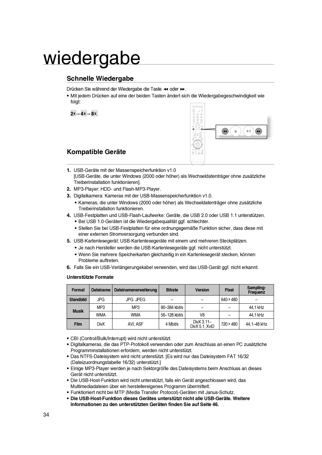 Samsung RTS-E10T/EDC manual Kompatible Geräte, Bitrate Version Pixel Sampling 