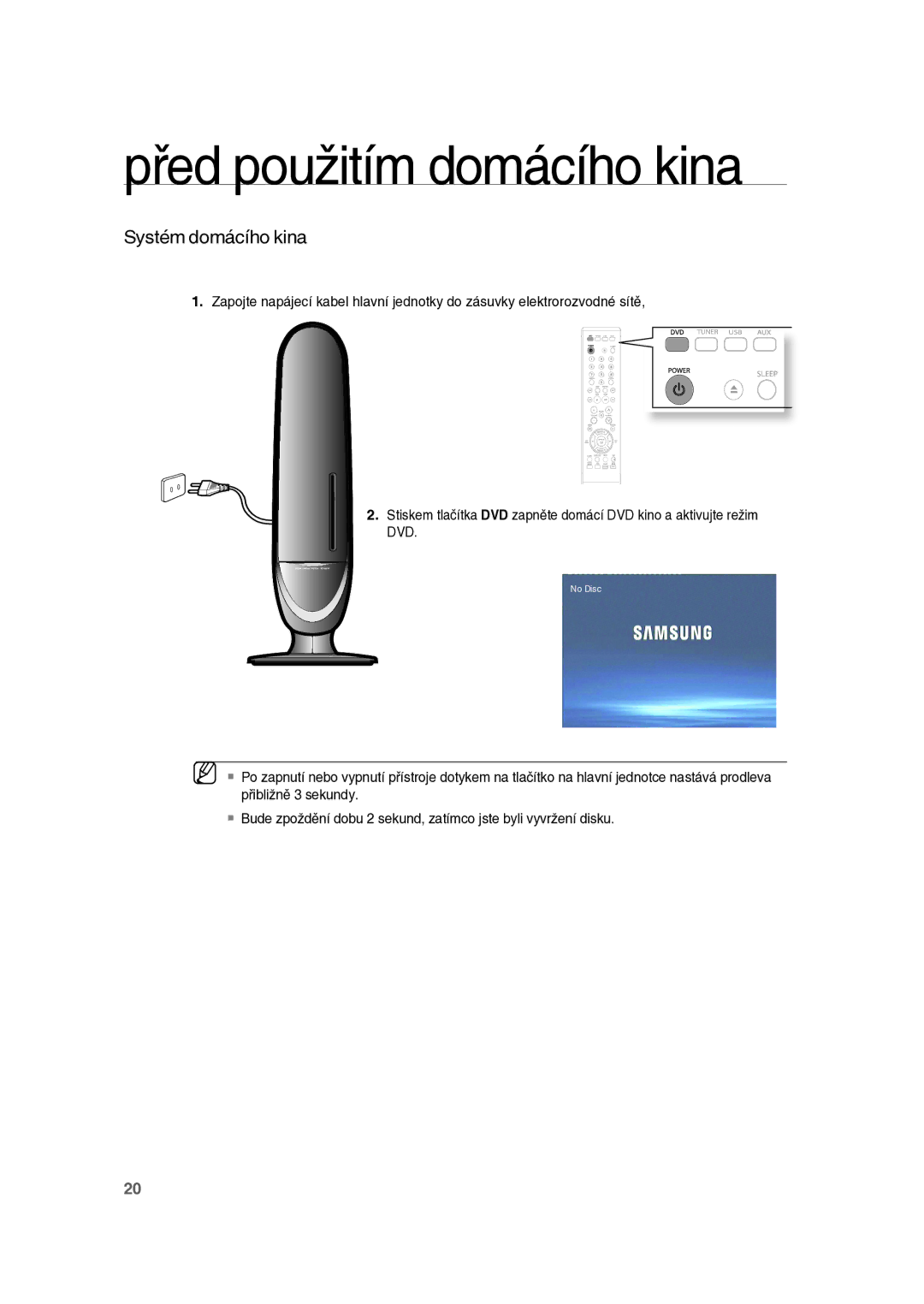 Samsung RTS-E10T/EDC manual Před použitím domácího kina, Systém domácího kina 