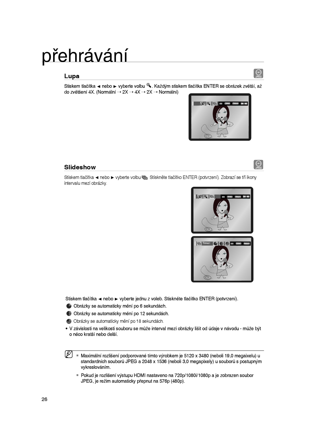 Samsung RTS-HE10T/EDC, RTS-HE10R/EDC, RTS-HE10T/XEF manual Lupa, Slideshow 