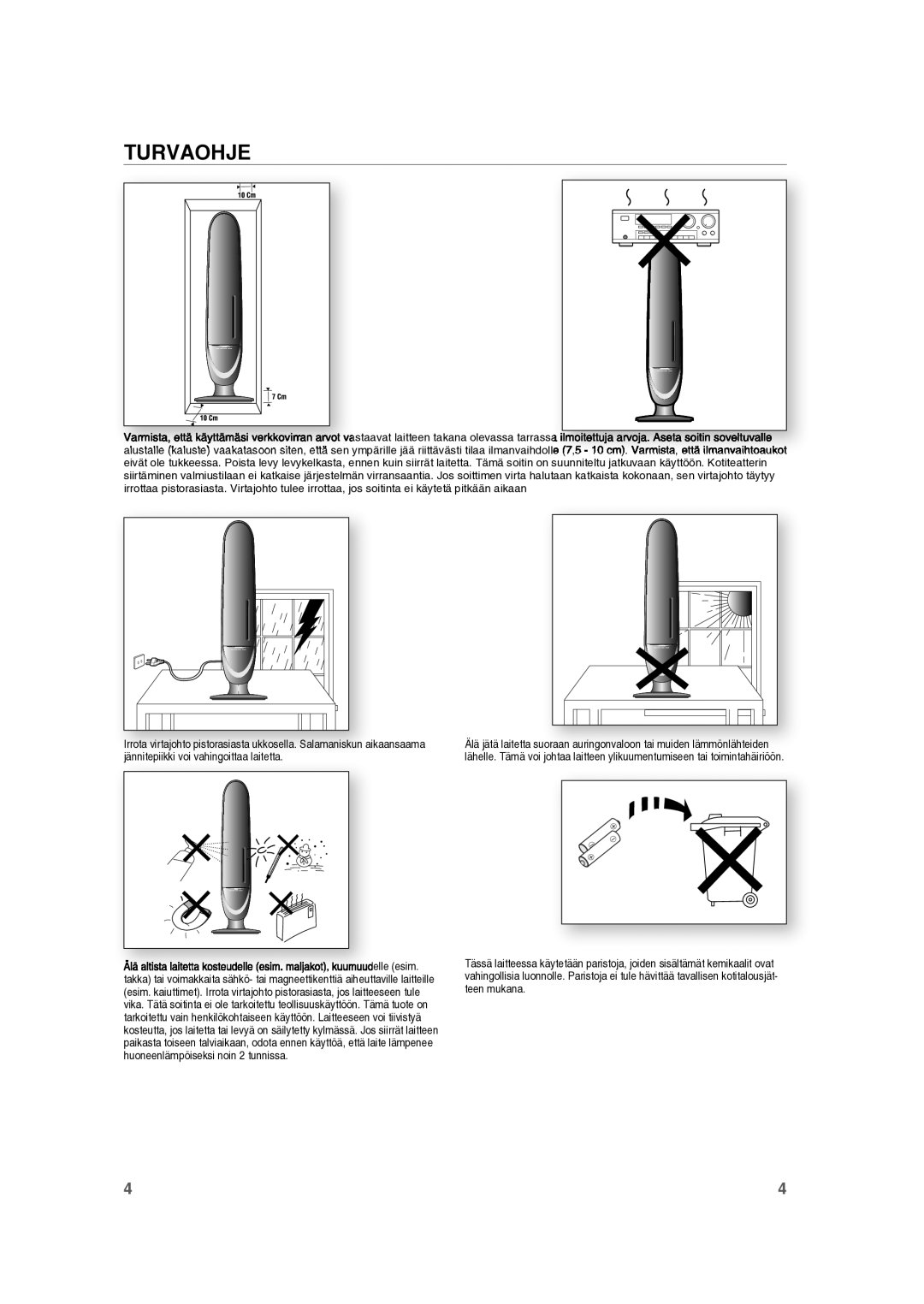 Samsung RTS-HE10T/XEE manual Turvaohje 