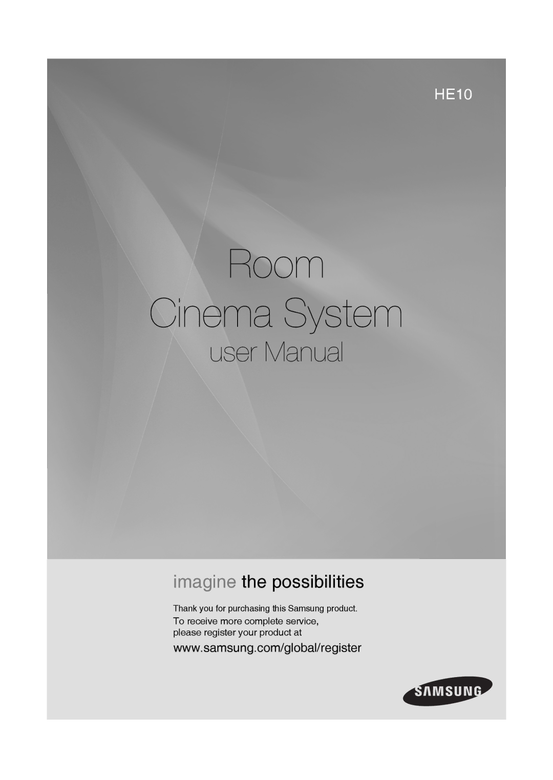 Samsung RTS-HE10T/XEF manual Room Cinema System 