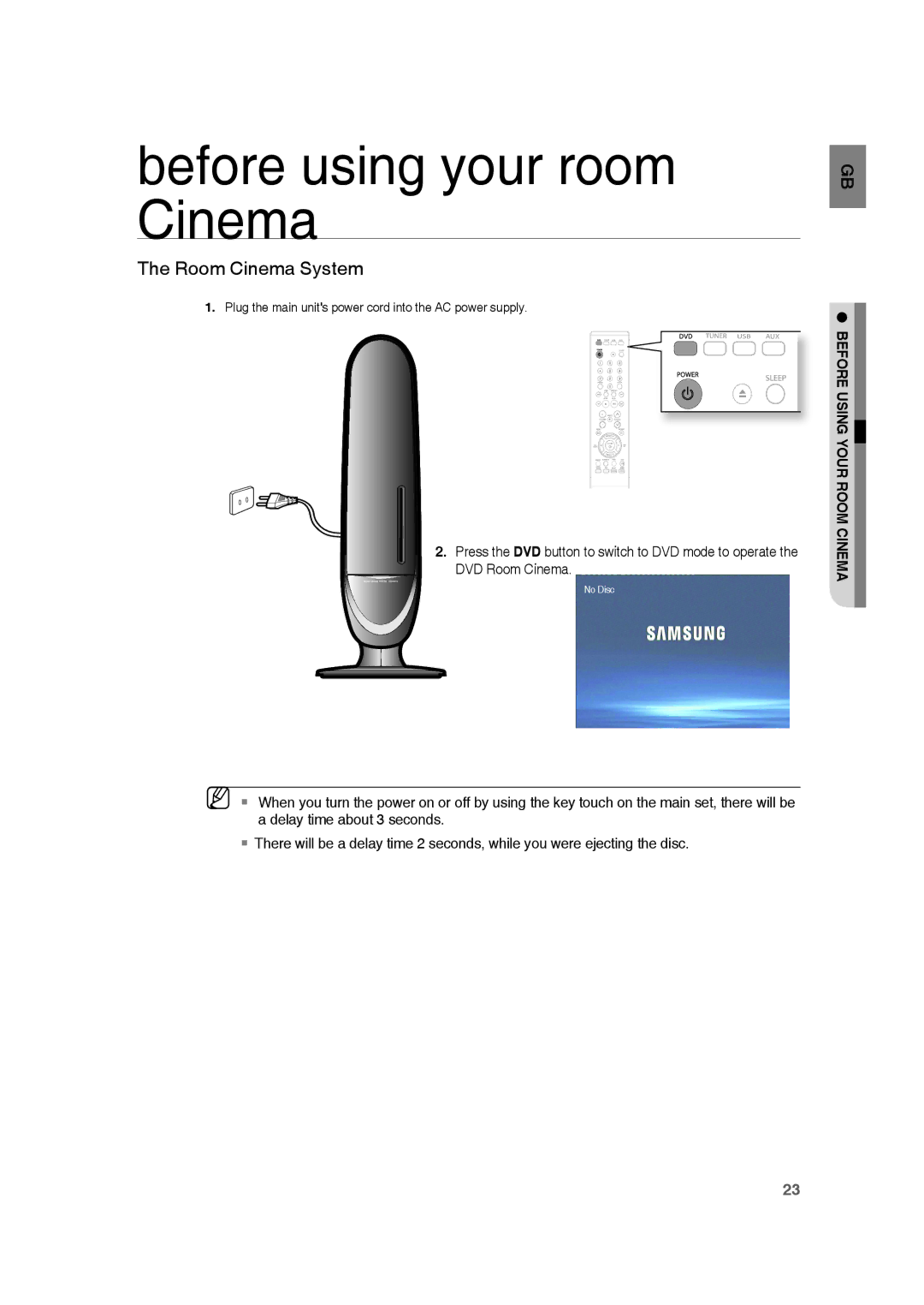 Samsung RTS-HE10T/XEF manual Before using your room Cinema, Room Cinema System 