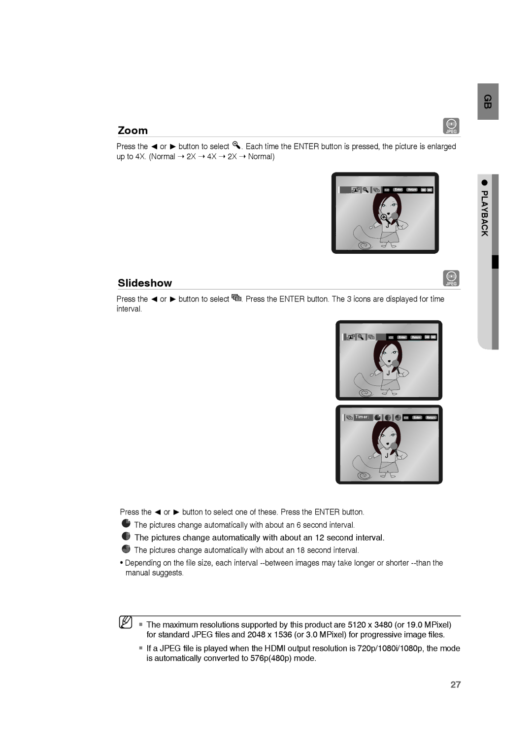 Samsung RTS-HE10T/XEF manual Zoom, Slideshow 