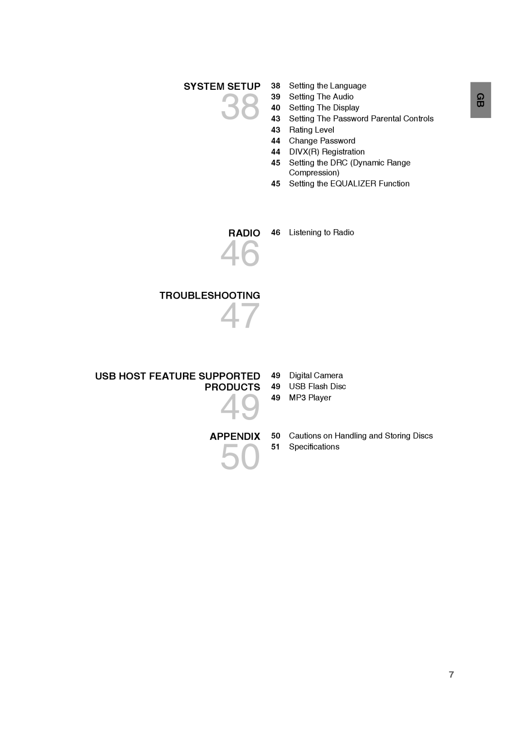 Samsung RTS-HE10T/XEF manual Setting the Language, Setting The Audio, Setting The Display, Rating Level, Change Password 