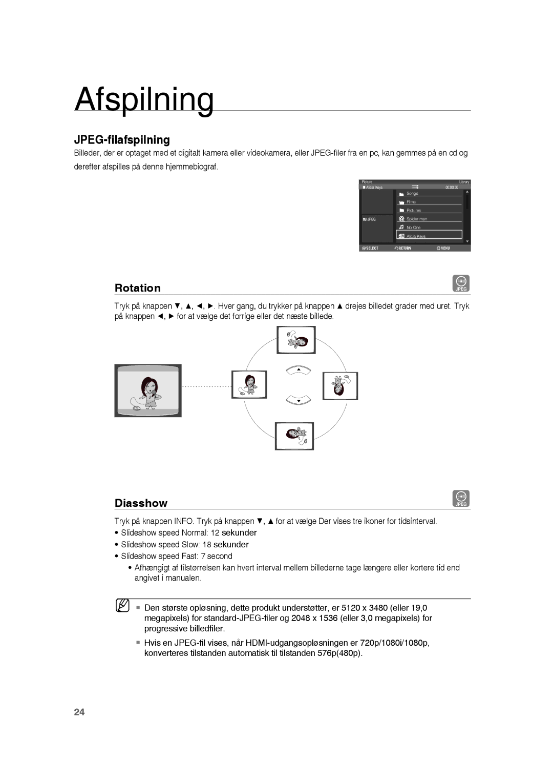 Samsung RTS-HE20T/XEE manual Rotation, Diasshow 