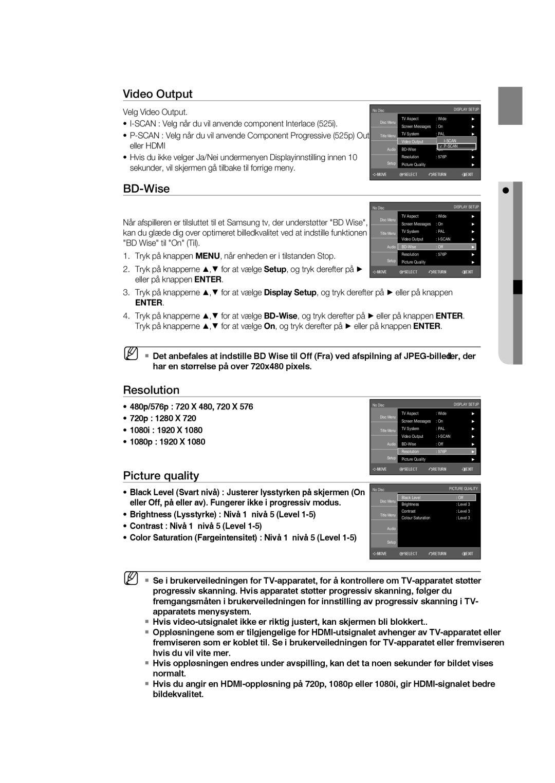 Samsung RTS-HE20T/XEE manual Systemoppsett, Contrast Nivå 1 ~ nivå 5 Level 