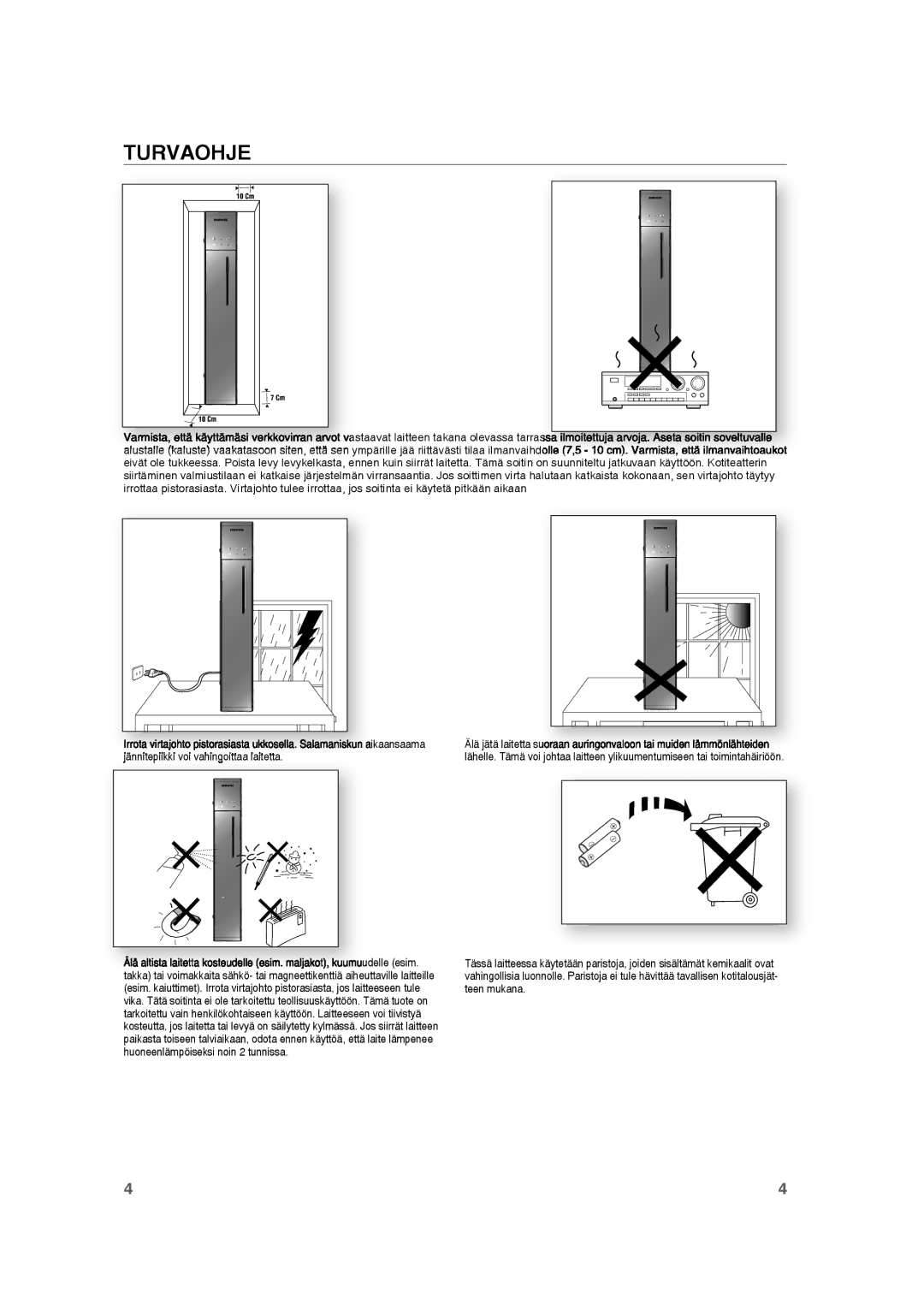 Samsung RTS-HE20T/XEE manual Turvaohje 