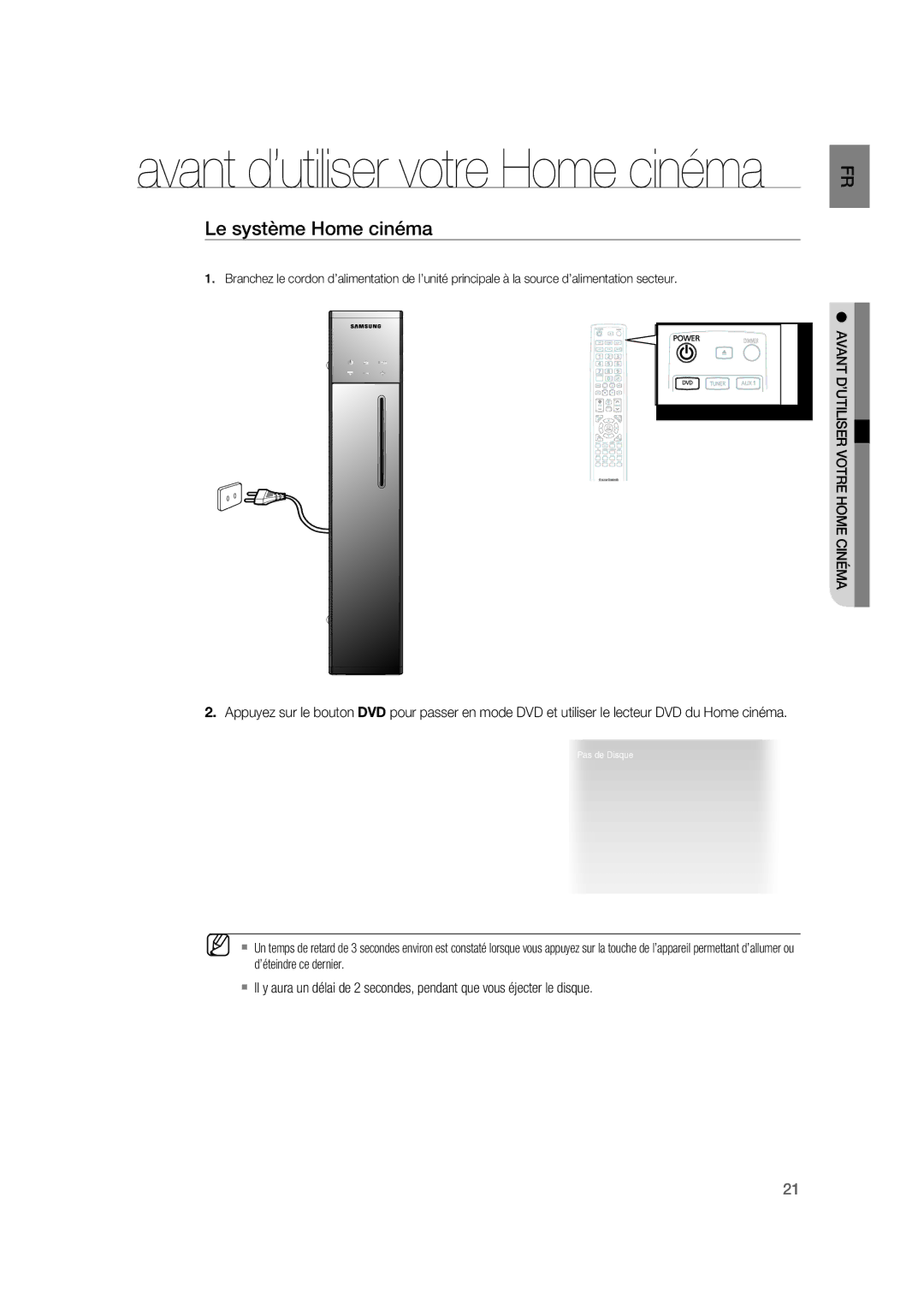 Samsung RTS-HE20T/XEF manual Avant d’utiliser votre Home cinéma, Le système Home cinéma 