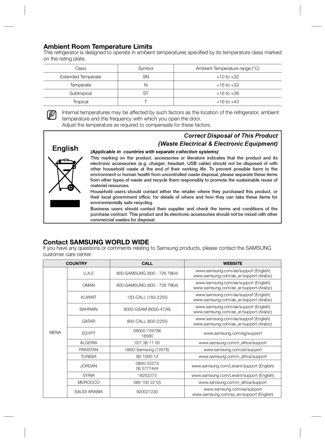 Samsung RZ28H6150SP/MR, RZ28H61507F/LR, RZ28H61507F/ZA, RZ28H6150WW/ZA, RZ28H6150WW/SG manual English 