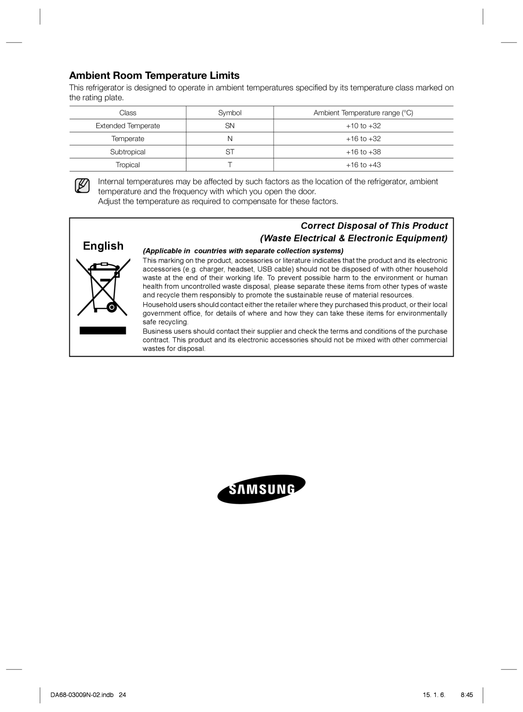 Samsung RZ28H6150SP/ML manual English 