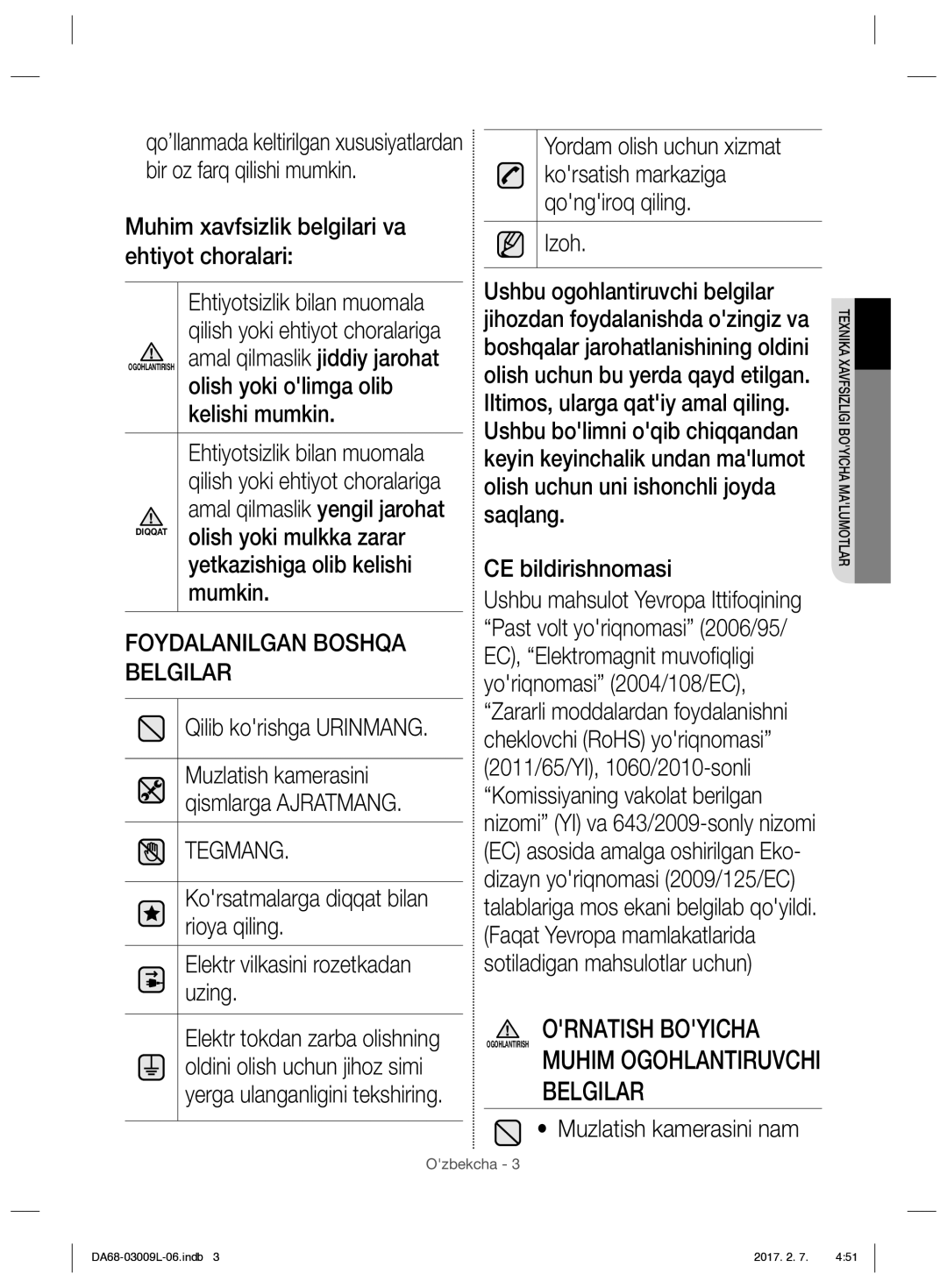 Samsung RZ28H61607F/WT, RZ28H6160SS/WT manual Ornatish Boyicha 