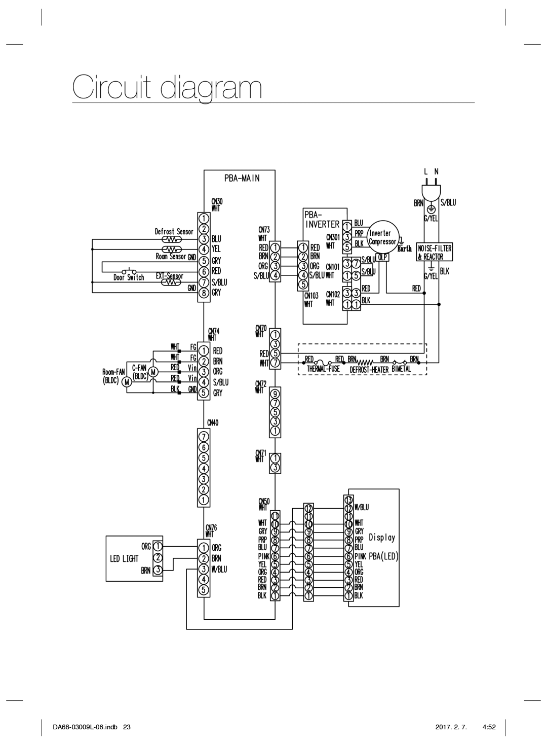 Samsung RZ28H61607F/WT, RZ28H6160SS/WT manual Circuit diagram 