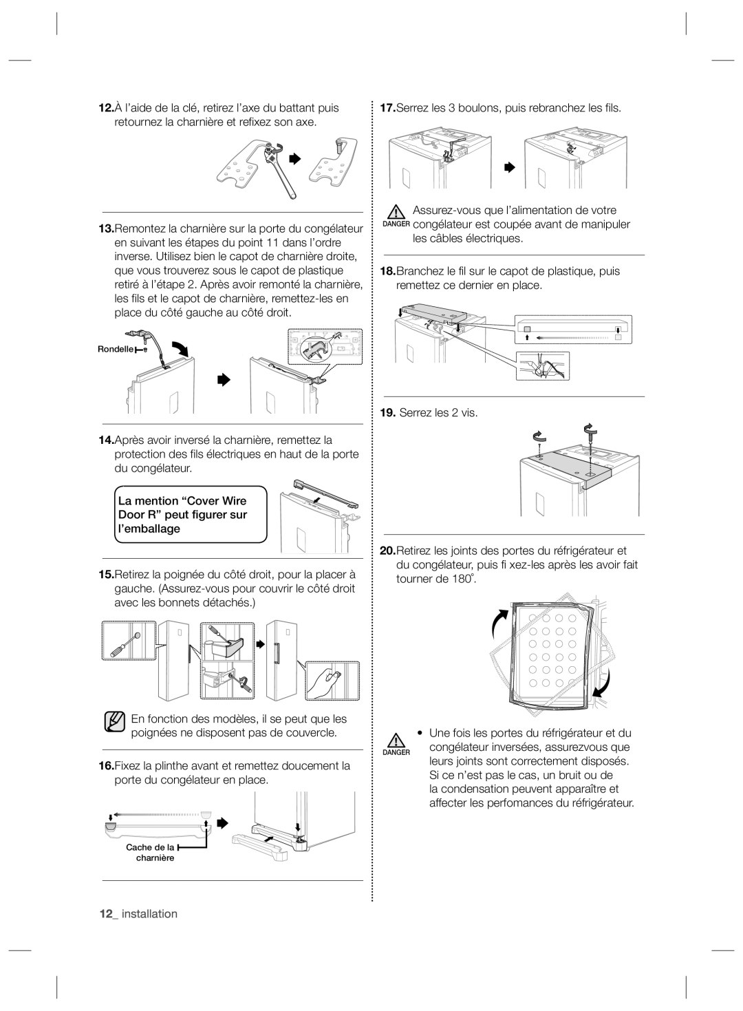 Samsung RZ2993ATCSR/EF, RZ90HASX1/XEF, RZ90HAWW1/XEF manual Serrez les 3 boulons, puis rebranchez les fils 