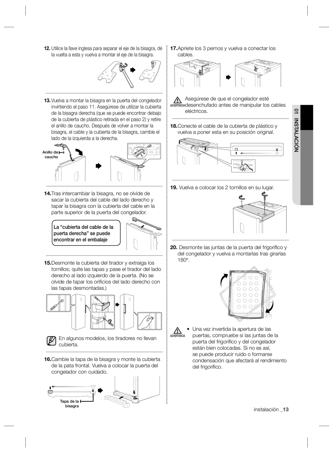 Samsung RZ2993ATCWW/ES, RZ2993ATCWW/EF, RZ2993ATCSR/ES manual Apriete los 3 pernos y vuelva a conectar los cables, Eléctricos 