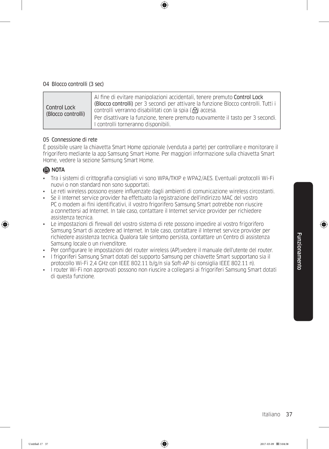 Samsung RZ32M71207F/ML, RZ32M7135S9/ES manual Nota 