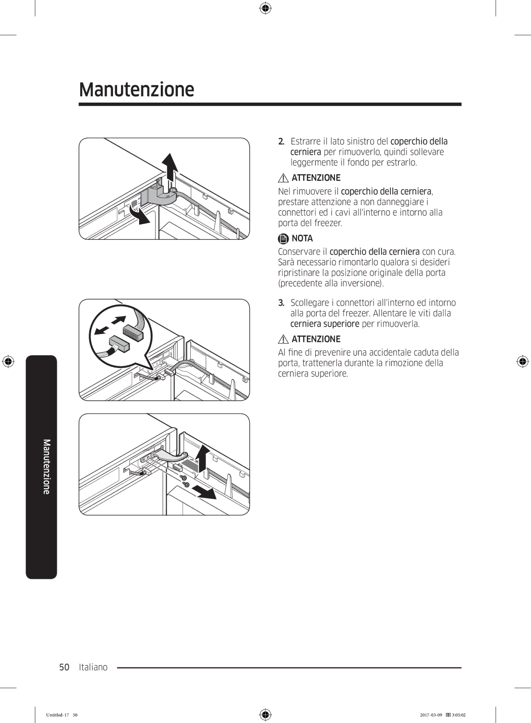 Samsung RZ32M7135S9/ES, RZ32M71207F/ML manual Manutenzione 