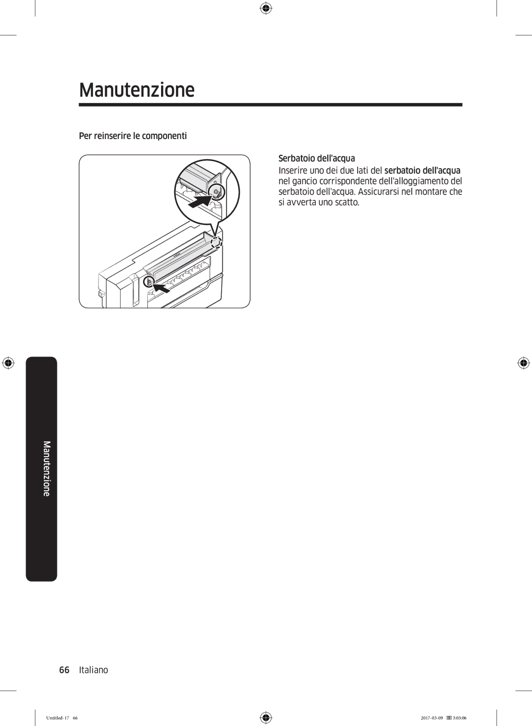 Samsung RZ32M7135S9/ES, RZ32M71207F/ML manual Manutenzione 