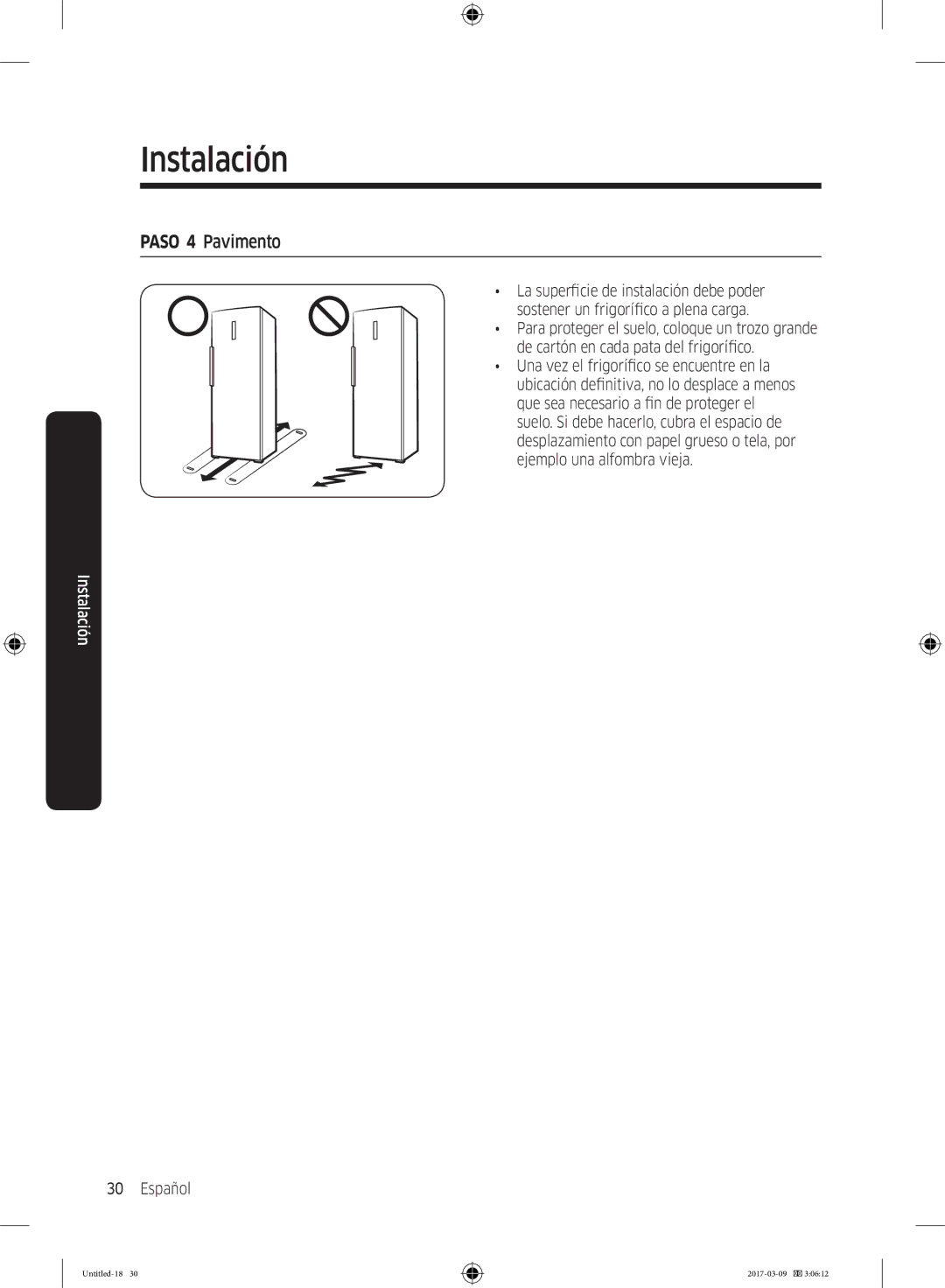 Samsung RZ32M7135S9/ES, RZ32M71207F/ML manual Paso 4 Pavimento 