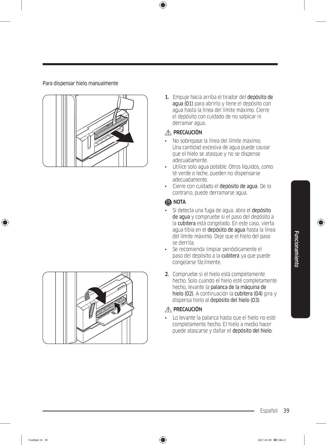 Samsung RZ32M71207F/ML, RZ32M7135S9/ES manual Precaución 