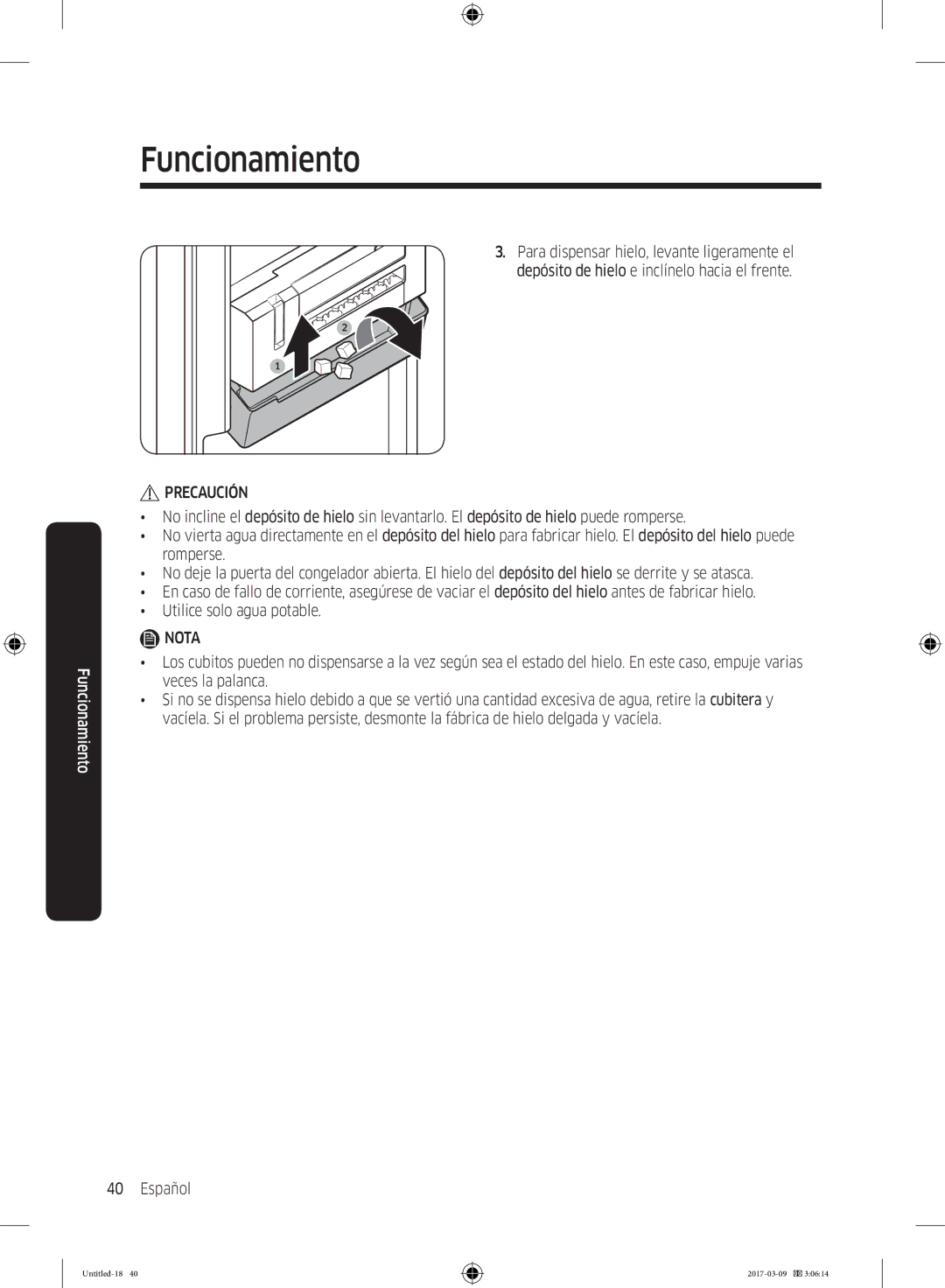 Samsung RZ32M7135S9/ES, RZ32M71207F/ML manual Funcionamiento 