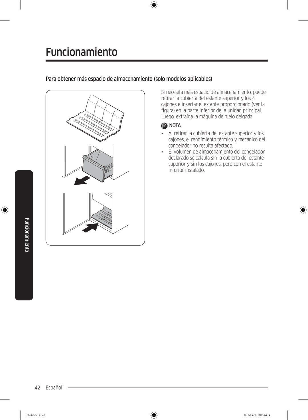 Samsung RZ32M7135S9/ES, RZ32M71207F/ML manual Funcionamiento 