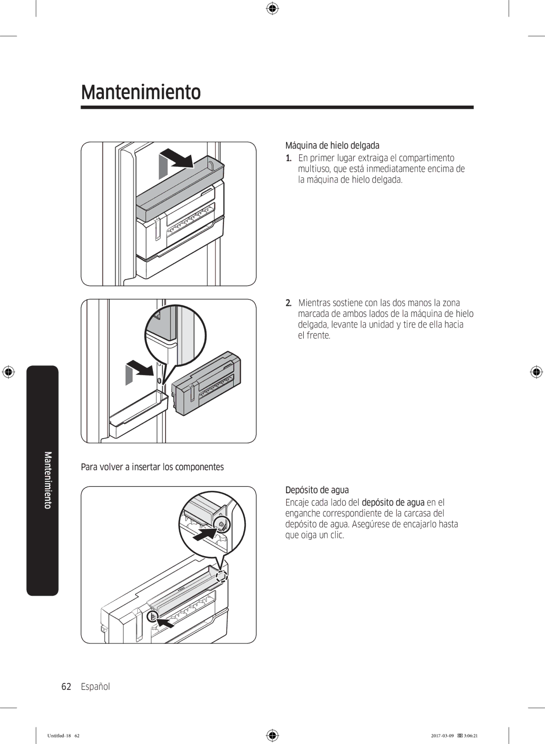 Samsung RZ32M7135S9/ES, RZ32M71207F/ML manual Mantenimiento 