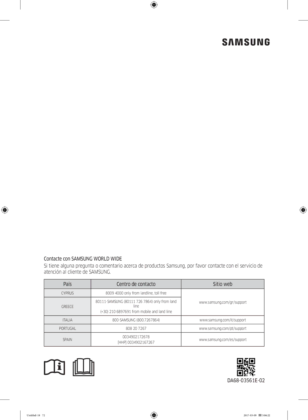 Samsung RZ32M7135S9/ES, RZ32M71207F/ML manual 8009 4000 only from landline, toll free 