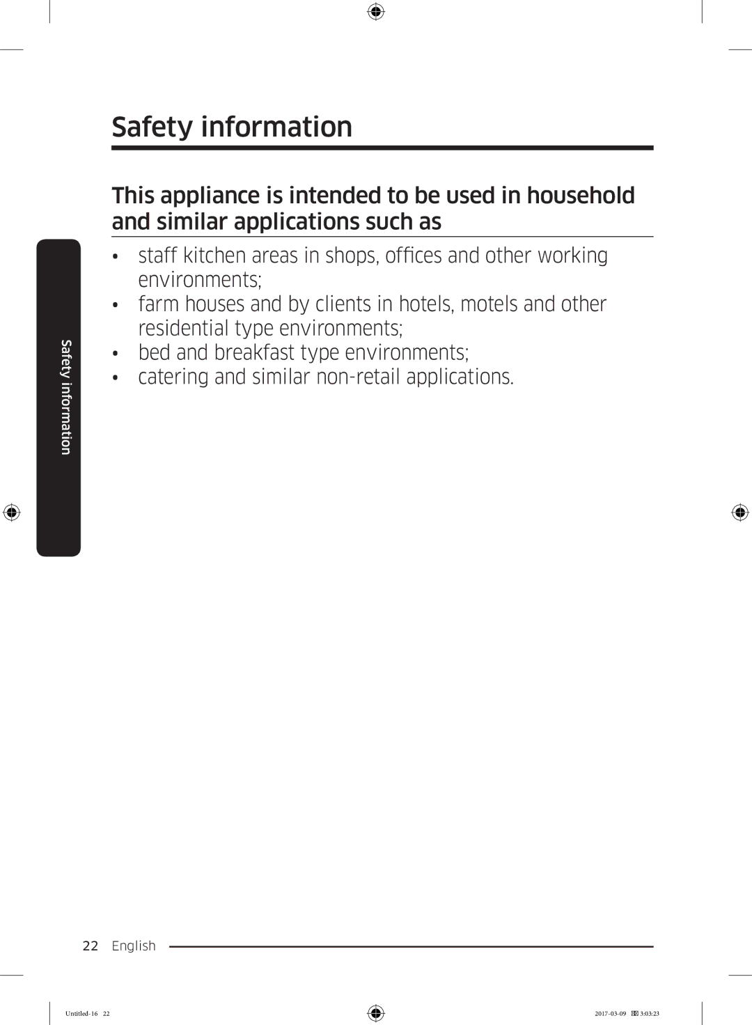 Samsung RZ32M7135S9/ES, RZ32M71207F/ML manual Safety information 