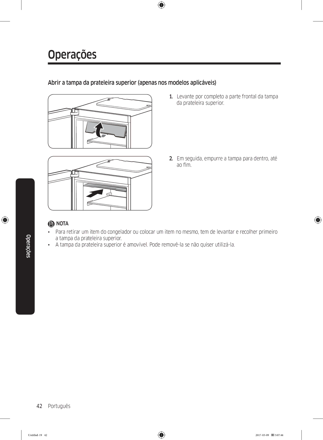 Samsung RZ32M7135S9/ES, RZ32M71207F/ML manual Operações 