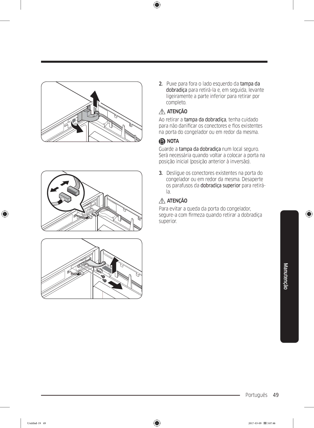 Samsung RZ32M71207F/ML, RZ32M7135S9/ES manual Atenção 