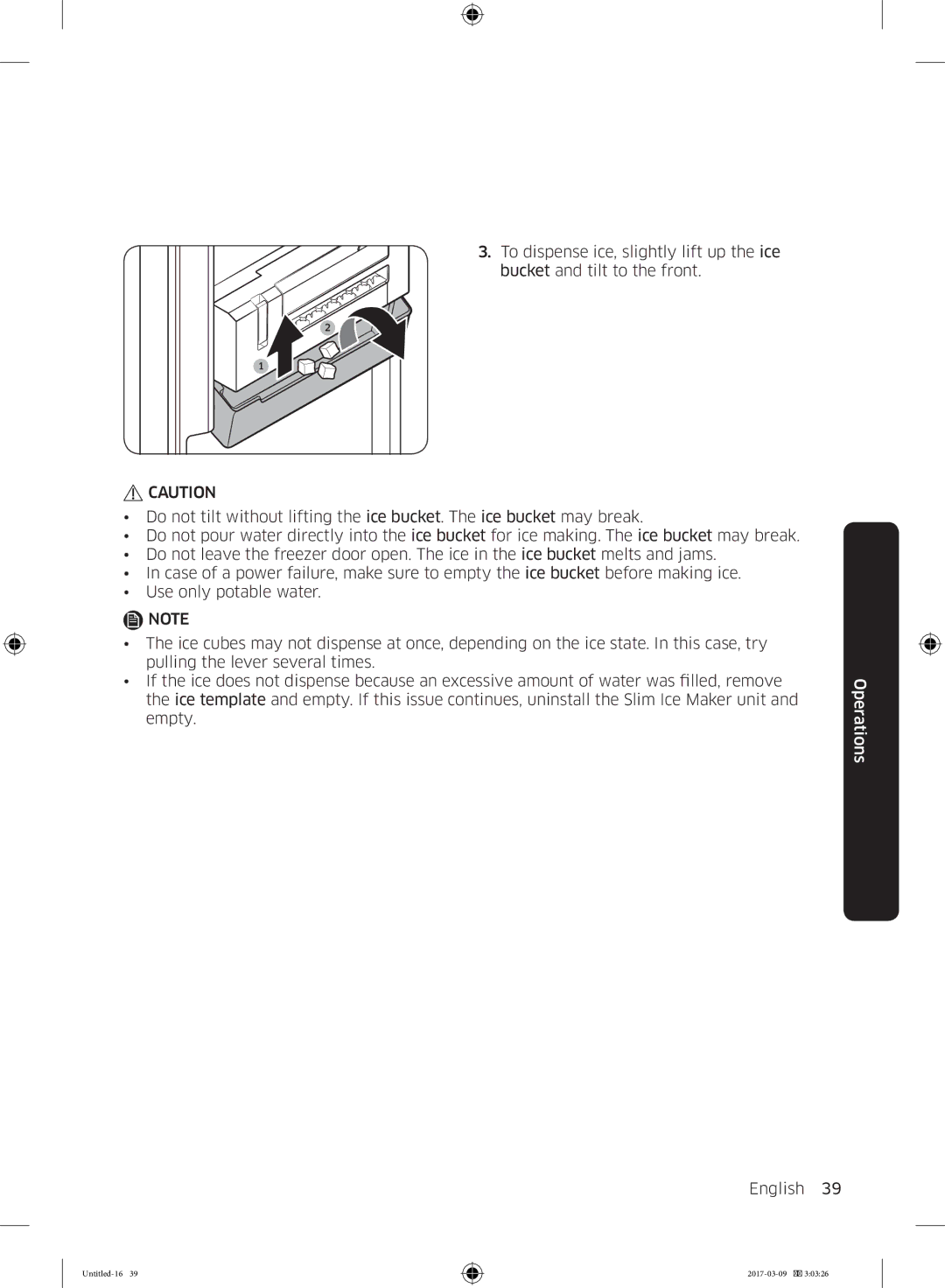 Samsung RZ32M71207F/ML, RZ32M7135S9/ES manual Operations 