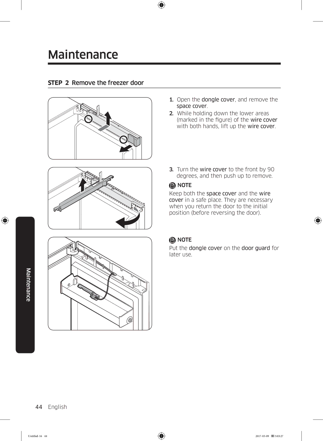 Samsung RZ32M7135S9/ES, RZ32M71207F/ML manual Remove the freezer door 