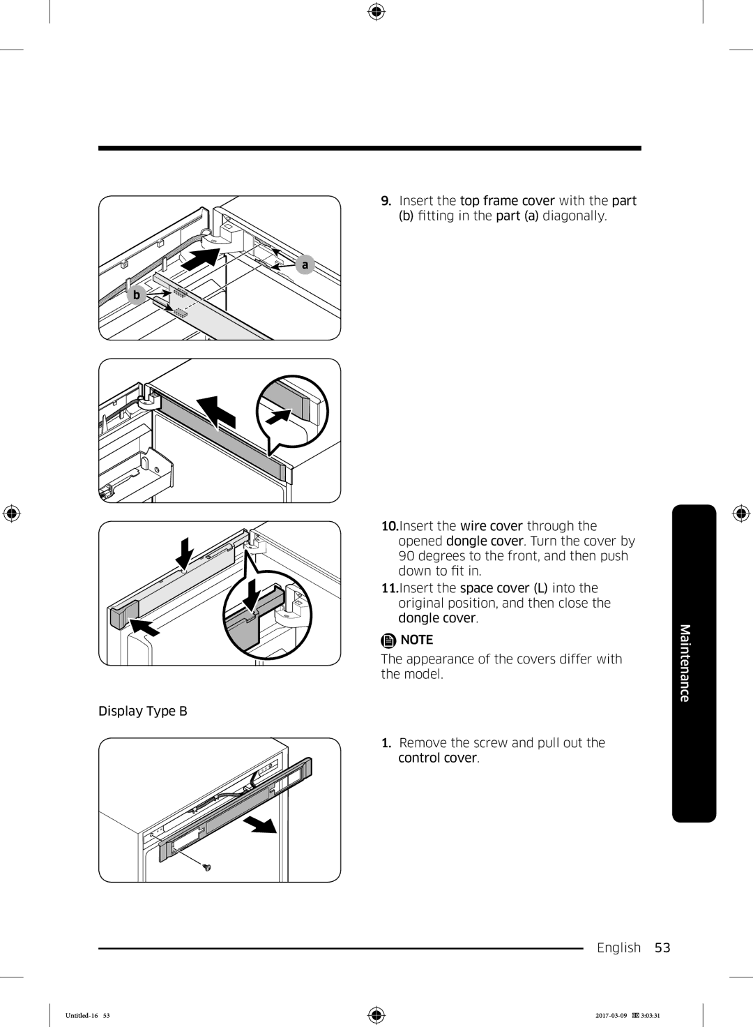 Samsung RZ32M71207F/ML, RZ32M7135S9/ES manual Maintenance 