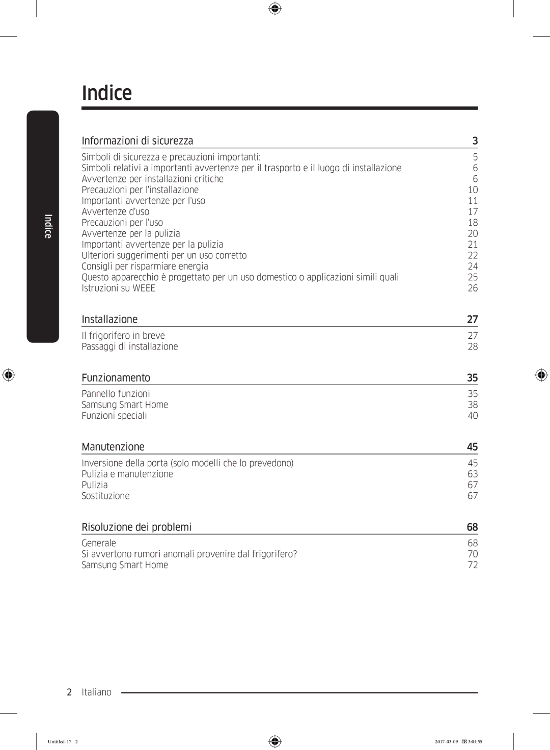 Samsung RZ32M7135S9/ES, RZ32M71207F/ML manual Indice 