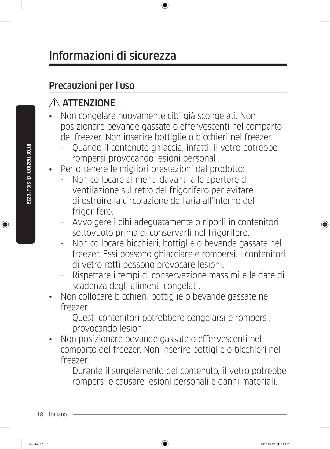 Samsung RZ32M7135S9/ES, RZ32M71207F/ML manual Precauzioni per luso 