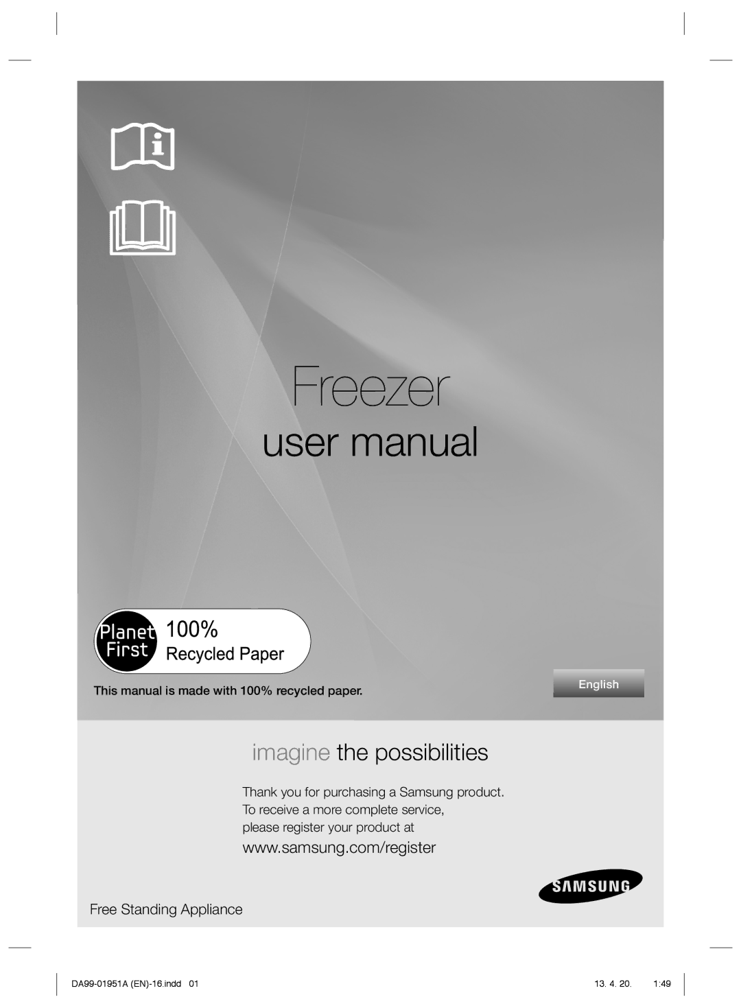 Samsung RZ60EESW1/SML manual Freezer 