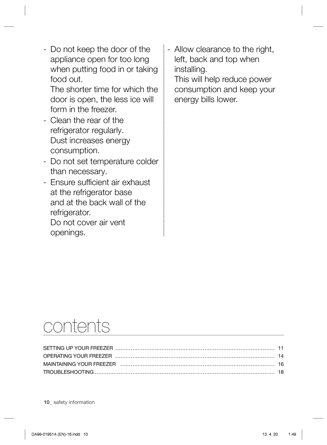 Samsung RZ60EESW1/SML manual Contents 