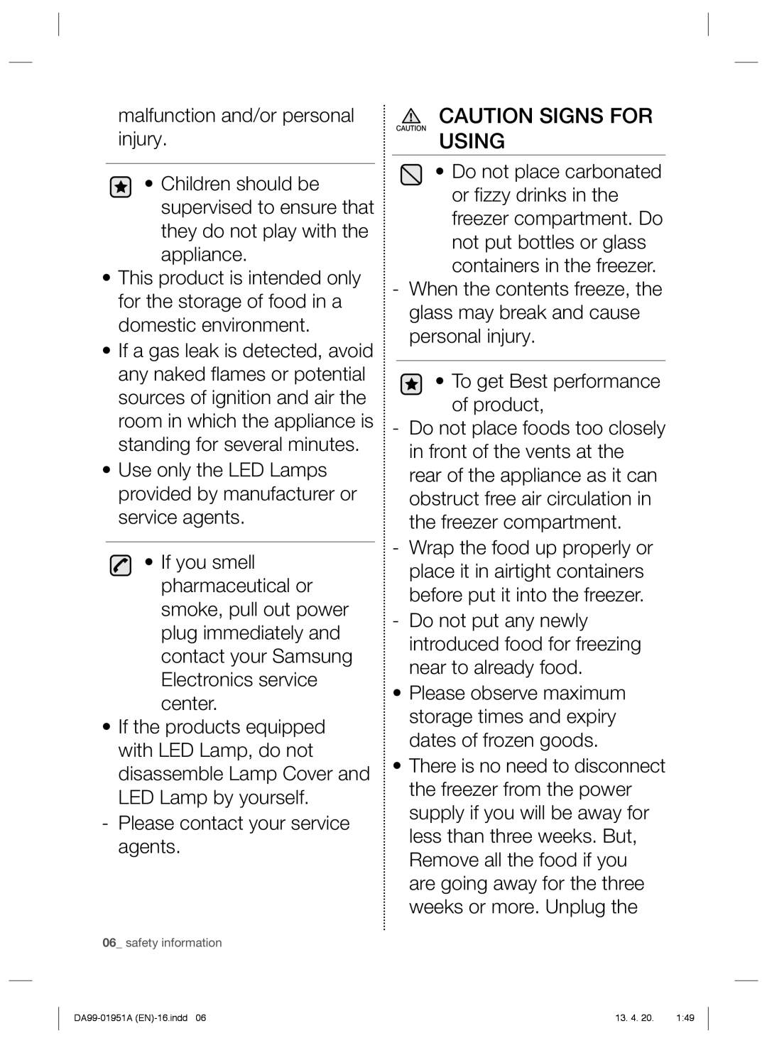 Samsung RZ60EESW1/SML manual Using 