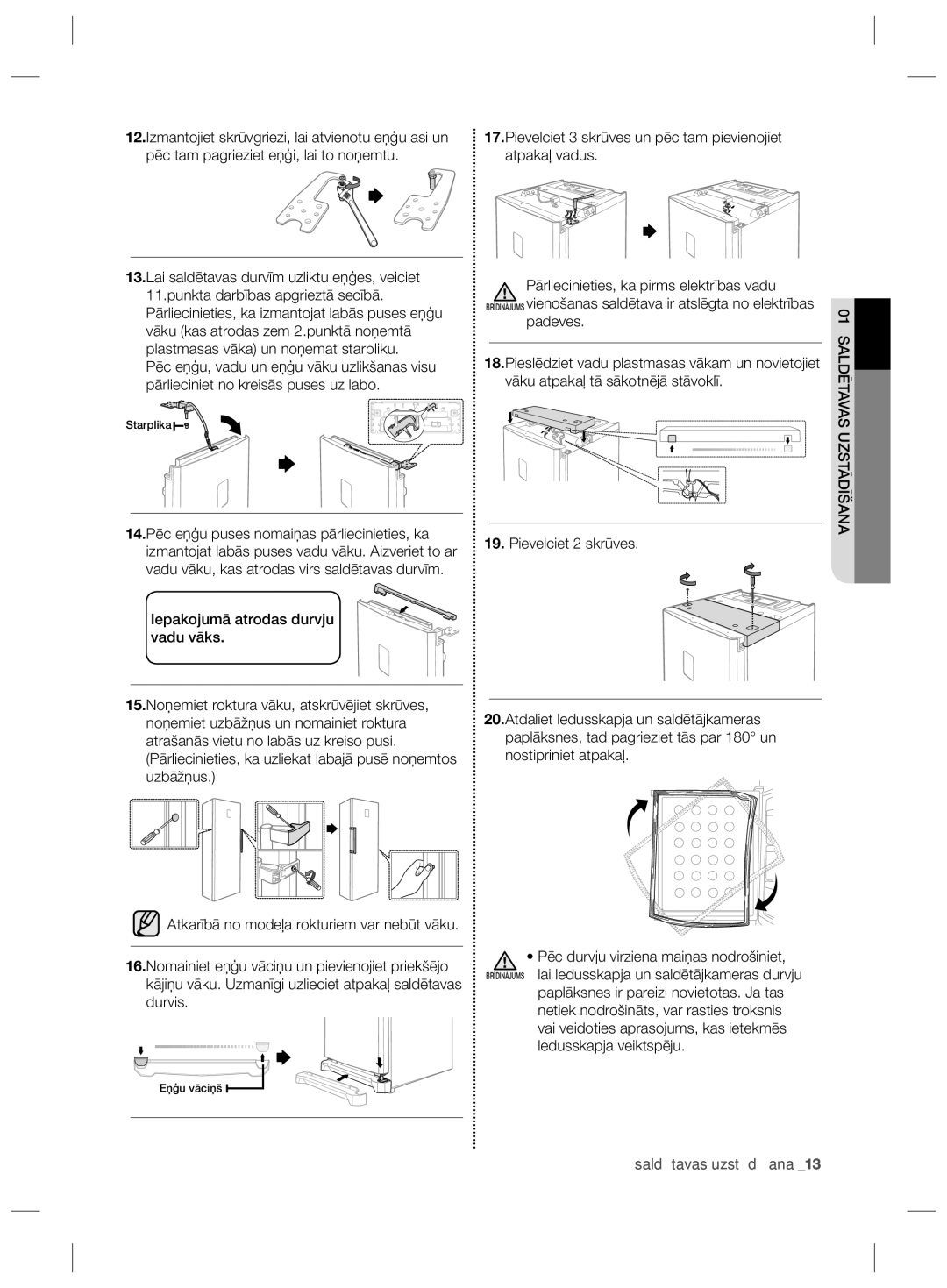 Samsung RZ80FHIS1/XEO, RZ80EEIS1/XEO manual Eņģu vāciņš 