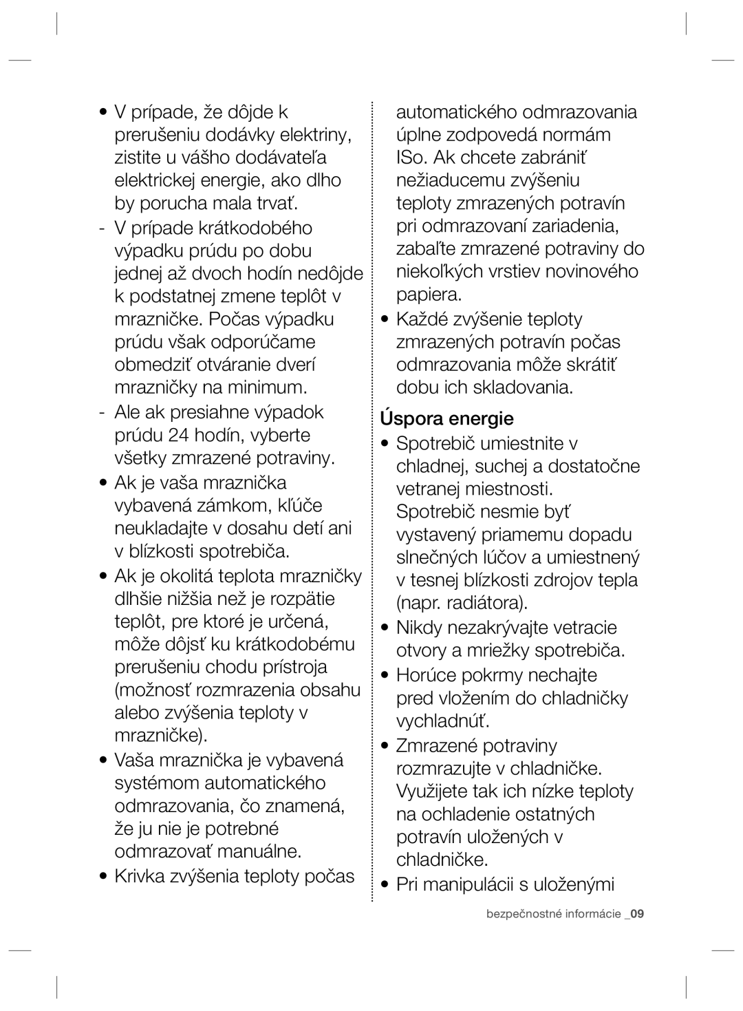 Samsung RZ80FHIS1/XEO, RZ80EEIS1/XEO manual Bezpečnostné informácie 