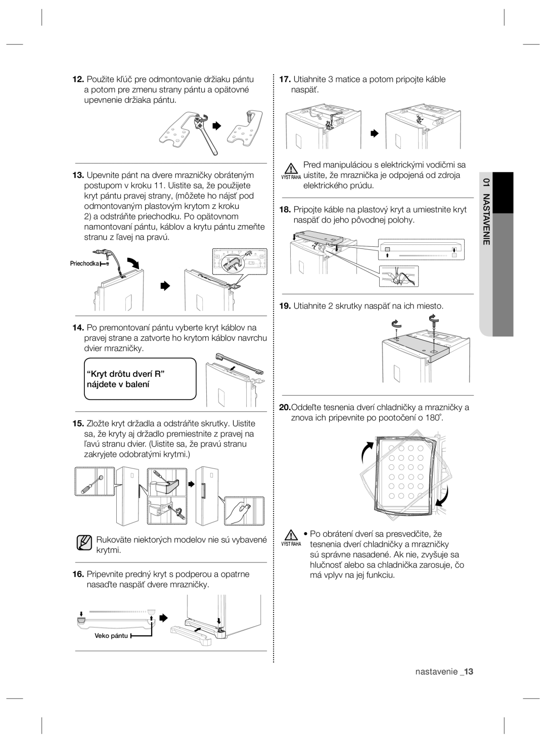 Samsung RZ80FHIS1/XEO, RZ80EEIS1/XEO manual Nastavenie 