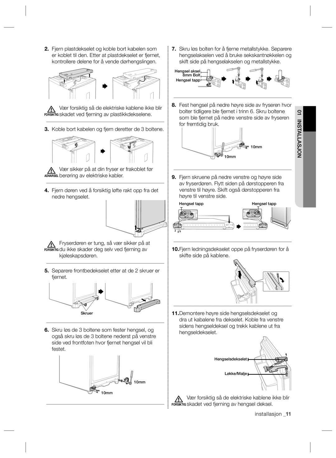 Samsung RZ90HSWW1/XEE, RZ80HFWW1/XEE, RZ90HABC1/XEE, RZ80HESR1/XEE, RZ80HFBC1/XEE, RZ90HASR1/XEE manual For fremtidig bruk 