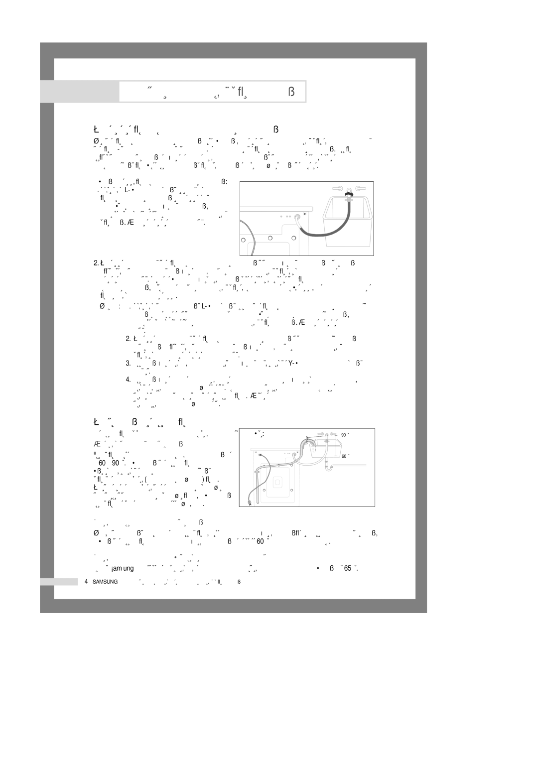 Samsung S8093GW/YLP manual ÈÓ‰ÒÓÂ‰ËÌÂÌËÂ ¯Î‡Ì„‡ ‰Îﬂ ÔÓ‰‡˜Ë ‚Ó‰˚, Óíî‡‰˚‚‡Ìëâ Òîë‚Ìó„Ó ¯Î‡Ì„‡, ‡ˆâôëú¸ Á‡ Í‡È ‡Íó‚Ëì˚ 