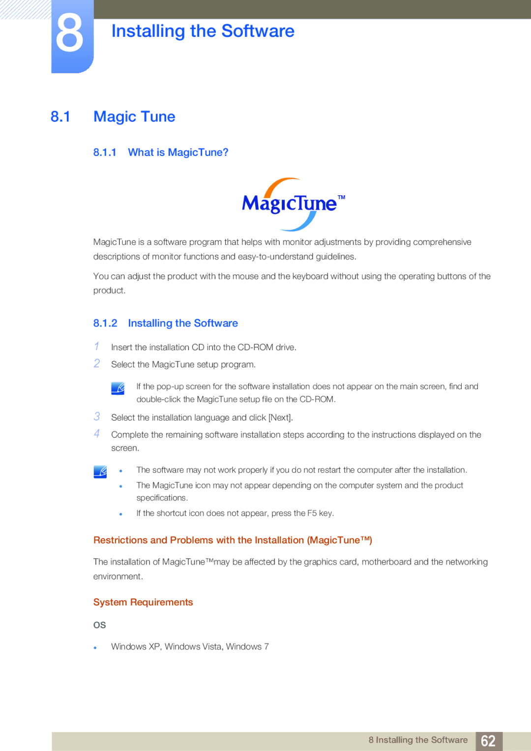 Samsung S19C200NY user manual Installing the Software, Magic Tune, What is MagicTune? 