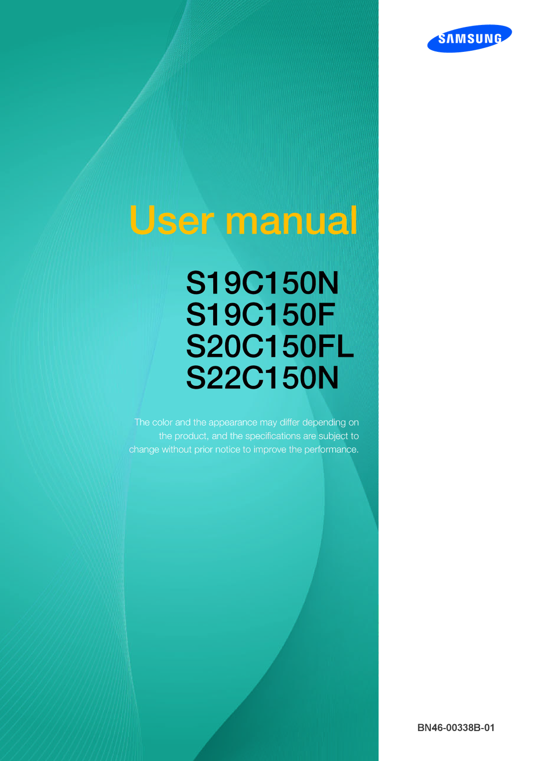 Samsung S22B150N user manual S19C150N S19C150F S20C150FL S22C150N 